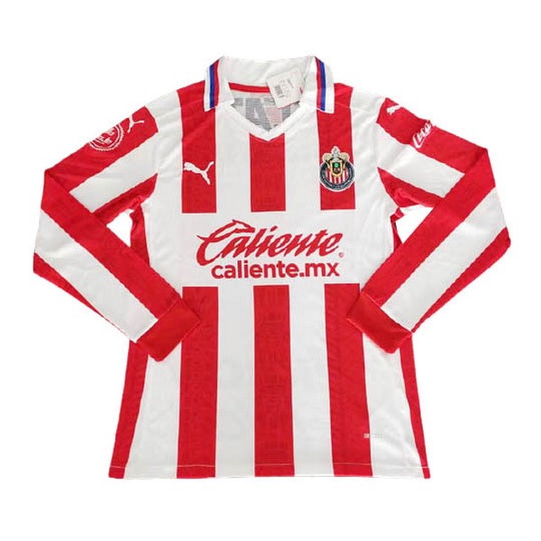 Camiseta Chivas Primera Equipo ML 2020-21 Rojo Blanco